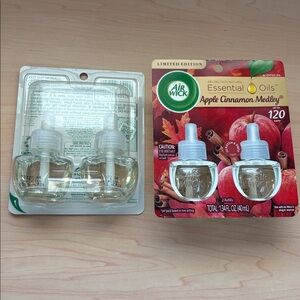 4 total (2 sets) Limited Edition Airwick Refills Apple Cinnamon Medley